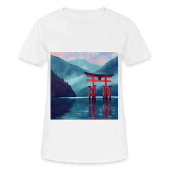 Japan - Frauen T-Shirt atmungsaktiv - Weiß - Vorne - AI Model Female 172 dark (172cm)