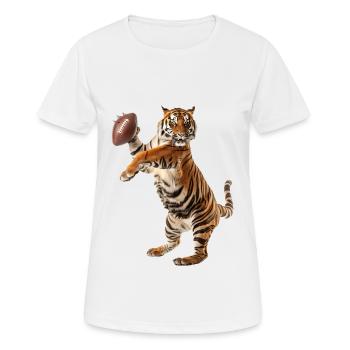 Football des tigres du Bengale - T-shirt respirant Femme - blanc - Devant - AI Model Female 172 dark (172cm)