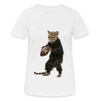 Ocelot Football - Women's Breathable T-Shirt - white - Front - AI Model Female 172 dark (172cm)