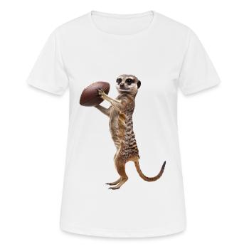 Football de suricate - T-shirt respirant Femme - blanc - Devant - AI Model Female 172 dark (172cm)