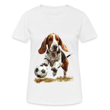 Basset - Frauen T-Shirt atmungsaktiv - Weiß - Vorne - AI Model Female 172 dark (172cm)