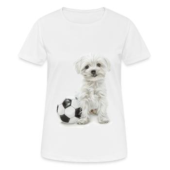 Maltais - T-shirt respirant Femme - blanc - Devant - AI Model Female 172 dark (172cm)