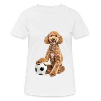 Pudel - Frauen T-Shirt atmungsaktiv - Weiß - Vorne - AI Model Female 172 dark (172cm)