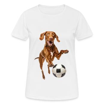 Vizsla - Frauen T-Shirt atmungsaktiv - Weiß - Vorne - AI Model Female 172 dark (172cm)