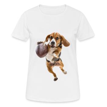 Beagle - T-shirt respirant Femme - blanc - Devant - AI Model Female 172 dark (172cm)