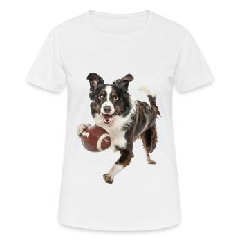 Border Collie - T-shirt respirant Femme - blanc - Devant - AI Model Female 172 dark (172cm)