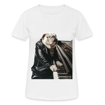 Bouledogue - T-shirt respirant Femme - blanc - Devant - AI Model Female 172 dark (172cm)