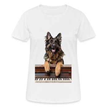 Deutscher Schäferhund - Frauen T-Shirt atmungsaktiv - Weiß - Vorne - AI Model Female 172 dark (172cm)