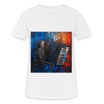 Accordéon - T-shirt respirant Femme - blanc - Devant - AI Model Female 172 dark (172cm)