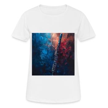 Flûte - T-shirt respirant Femme - blanc - Devant - AI Model Female 172 dark (172cm)