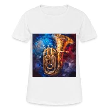 Tuba - T-shirt respirant Femme - blanc - Devant - AI Model Female 172 dark (172cm)