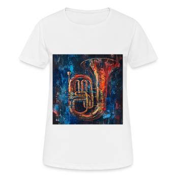 Tuba - T-shirt respirant Femme - blanc - Devant - AI Model Female 172 dark (172cm)