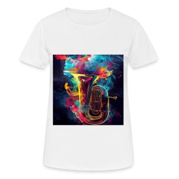 Tuba - Frauen T-Shirt atmungsaktiv - Weiß - Vorne - AI Model Female 172 dark (172cm)