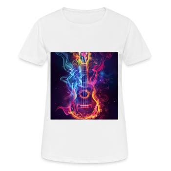 Ukulele - Frauen T-Shirt atmungsaktiv - Weiß - Vorne - AI Model Female 172 dark (172cm)