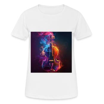 Violine - Frauen T-Shirt atmungsaktiv - Weiß - Vorne - AI Model Female 172 dark (172cm)