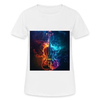 Violine - Frauen T-Shirt atmungsaktiv - Weiß - Vorne - AI Model Female 172 dark (172cm)