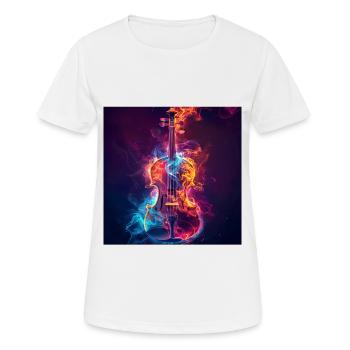 Violon - T-shirt respirant Femme - blanc - Devant - AI Model Female 172 dark (172cm)