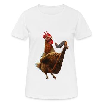 Hahn Harfe - Frauen T-Shirt atmungsaktiv - Weiß - Vorne - AI Model Female 172 dark (172cm)
