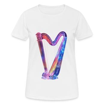 Harfe - Frauen T-Shirt atmungsaktiv - Weiß - Vorne - AI Model Female 172 dark (172cm)