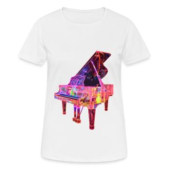 Piano - T-shirt respirant Femme - blanc - Devant - AI Model Female 172 dark (172cm)