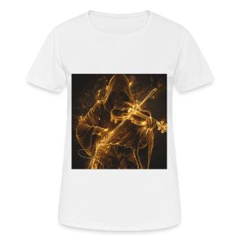 Violine - Frauen T-Shirt atmungsaktiv - Weiß - Vorne - AI Model Female 172 dark (172cm)