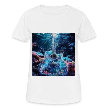 Gitarre - Frauen T-Shirt atmungsaktiv - Weiß - Vorne - AI Model Female 172 dark (172cm)