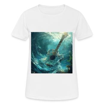 Gitarre - Frauen T-Shirt atmungsaktiv - Weiß - Vorne - AI Model Female 172 dark (172cm)