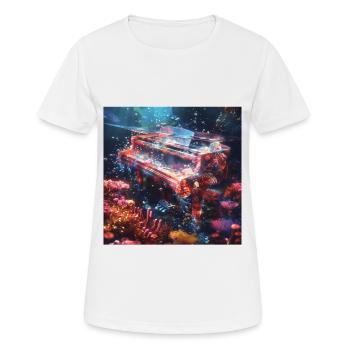 Klavier - Frauen T-Shirt atmungsaktiv - Weiß - Vorne - AI Model Female 172 dark (172cm)
