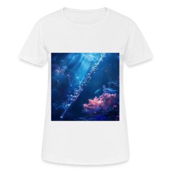 Querflöte - Frauen T-Shirt atmungsaktiv - Weiß - Vorne - AI Model Female 172 dark (172cm)