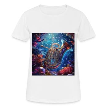 Tuba - Frauen T-Shirt atmungsaktiv - Weiß - Vorne - AI Model Female 172 dark (172cm)