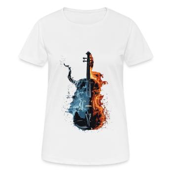 Violine - Frauen T-Shirt atmungsaktiv - Weiß - Vorne - AI Model Female 172 dark (172cm)