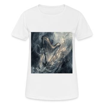 Harfe - Frauen T-Shirt atmungsaktiv - Weiß - Vorne - AI Model Female 172 dark (172cm)