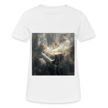 Klavier - Frauen T-Shirt atmungsaktiv - Weiß - Vorne - AI Model Female 172 dark (172cm)