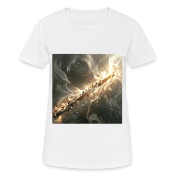 Querflöte - Frauen T-Shirt atmungsaktiv - Weiß - Vorne - AI Model Female 172 dark (172cm)