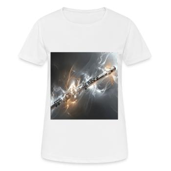 Querflöte - Frauen T-Shirt atmungsaktiv - Weiß - Vorne - AI Model Female 172 dark (172cm)