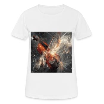 Violine - Frauen T-Shirt atmungsaktiv - Weiß - Vorne - AI Model Female 172 dark (172cm)