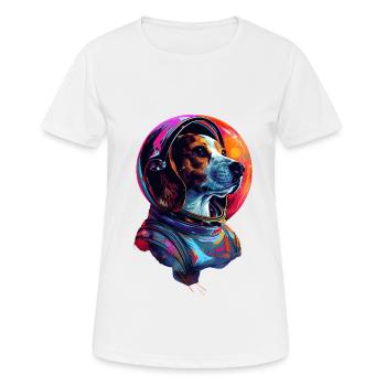 Beagle - Frauen T-Shirt atmungsaktiv - Weiß - Vorne - AI Model Female 172 dark (172cm)