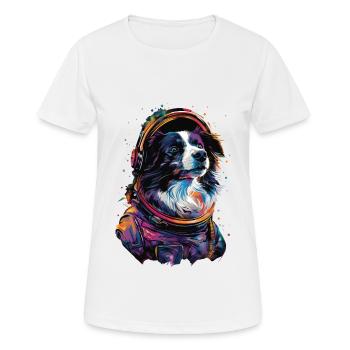 Border Collie - Frauen T-Shirt atmungsaktiv - Weiß - Vorne - AI Model Female 172 dark (172cm)