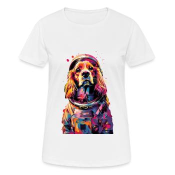 Cocker Spaniel - Frauen T-Shirt atmungsaktiv - Weiß - Vorne - AI Model Female 172 dark (172cm)