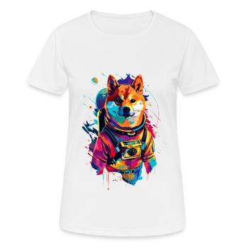 Shiba Inu - Frauen T-Shirt atmungsaktiv - Weiß - Vorne - AI Model Female 172 dark (172cm)