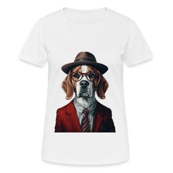Beagle - Frauen T-Shirt atmungsaktiv - Weiß - Vorne - AI Model Female 172 dark (172cm)