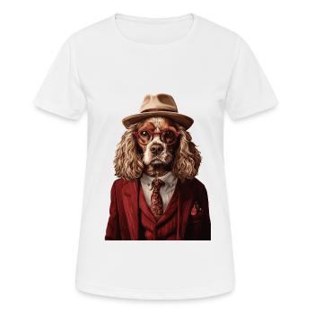 Cocker Spaniel - Frauen T-Shirt atmungsaktiv - Weiß - Vorne - AI Model Female 172 dark (172cm)