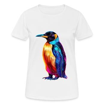 Pinguin - Frauen T-Shirt atmungsaktiv - Weiß - Vorne - AI Model Female 172 dark (172cm)