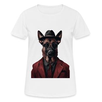 Belgischer Malinois - Frauen T-Shirt atmungsaktiv - Weiß - Vorne - AI Model Female 172 dark (172cm)