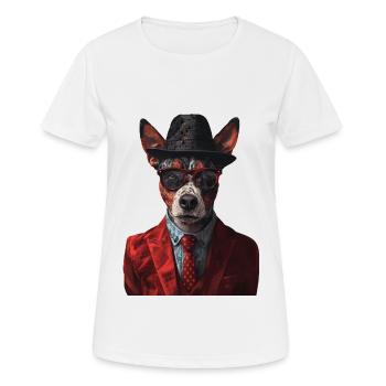 Australischer Treibhund - Frauen T-Shirt atmungsaktiv - Weiß - Vorne - AI Model Female 172 dark (172cm)