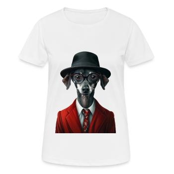 Italienischer Windspielhund - Frauen T-Shirt atmungsaktiv - Weiß - Vorne - AI Model Female 172 dark (172cm)