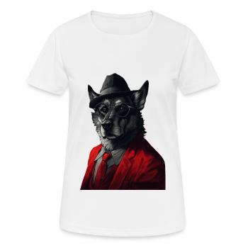 Norwegischer Elchhund - Frauen T-Shirt atmungsaktiv - Weiß - Vorne - AI Model Female 172 dark (172cm)