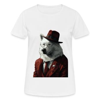 Samojede - Frauen T-Shirt atmungsaktiv - Weiß - Vorne - AI Model Female 172 dark (172cm)