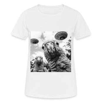 Sittiche - Frauen T-Shirt atmungsaktiv - Weiß - Vorne - AI Model Female 172 dark (172cm)