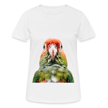 Sittiche - Frauen T-Shirt atmungsaktiv - Weiß - Vorne - AI Model Female 172 dark (172cm)